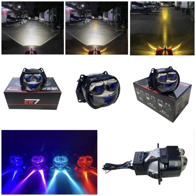 3 Inch Laser Biled Light CR7 Dual Laser Double High Beam Cooling Fan ...