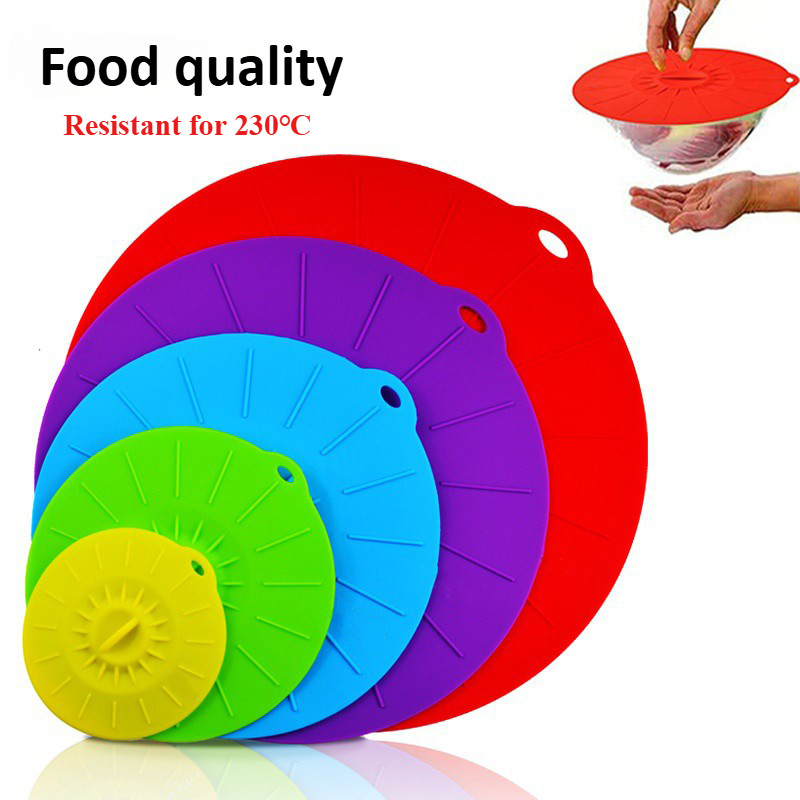 Silicone Suction Lid Food Storage Bowl Seal Lid Container Vacuum Lid ...