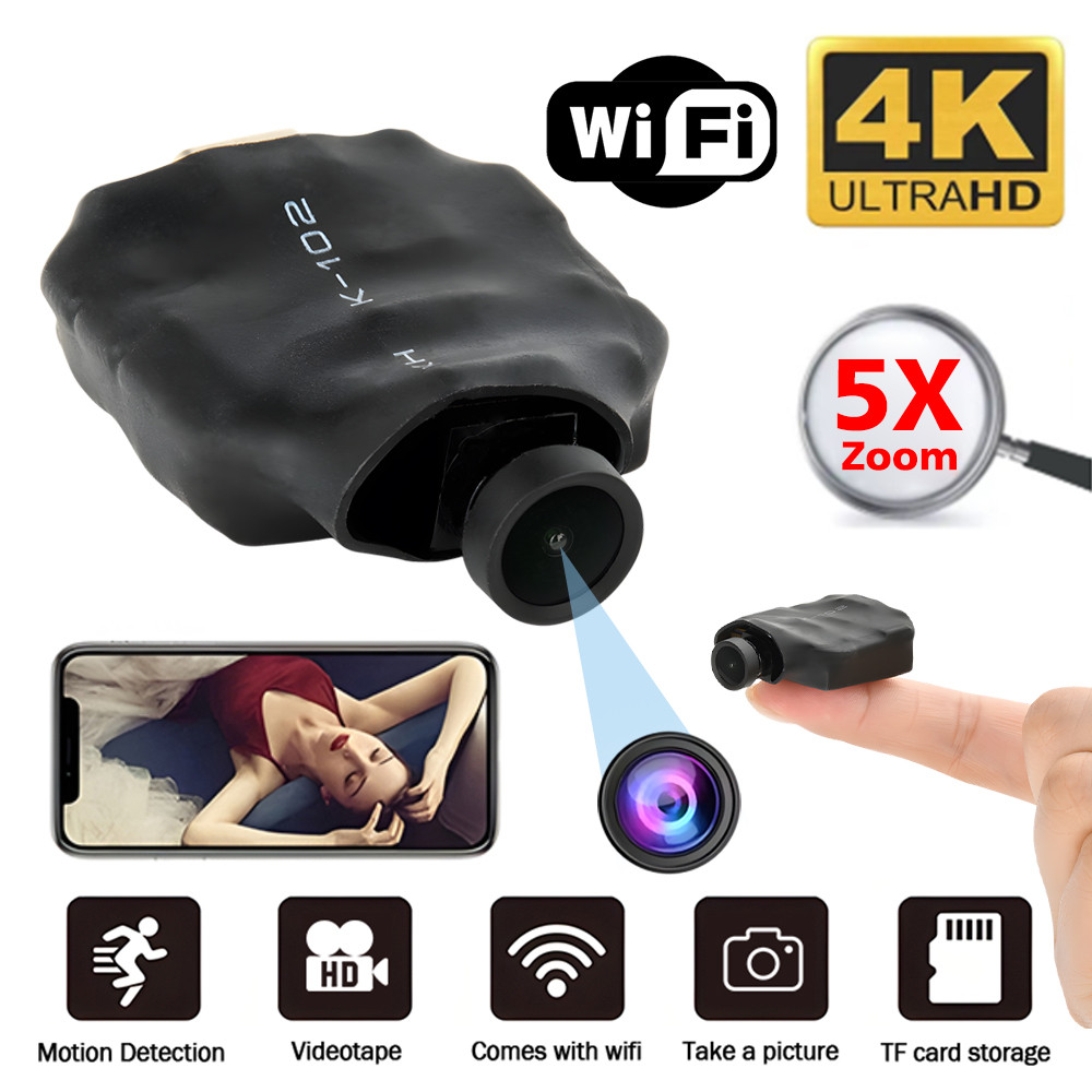 4K HD WIRELESS WIFI IP Micro Mini Minimal Hidden Camera DIY Camera 5X ...