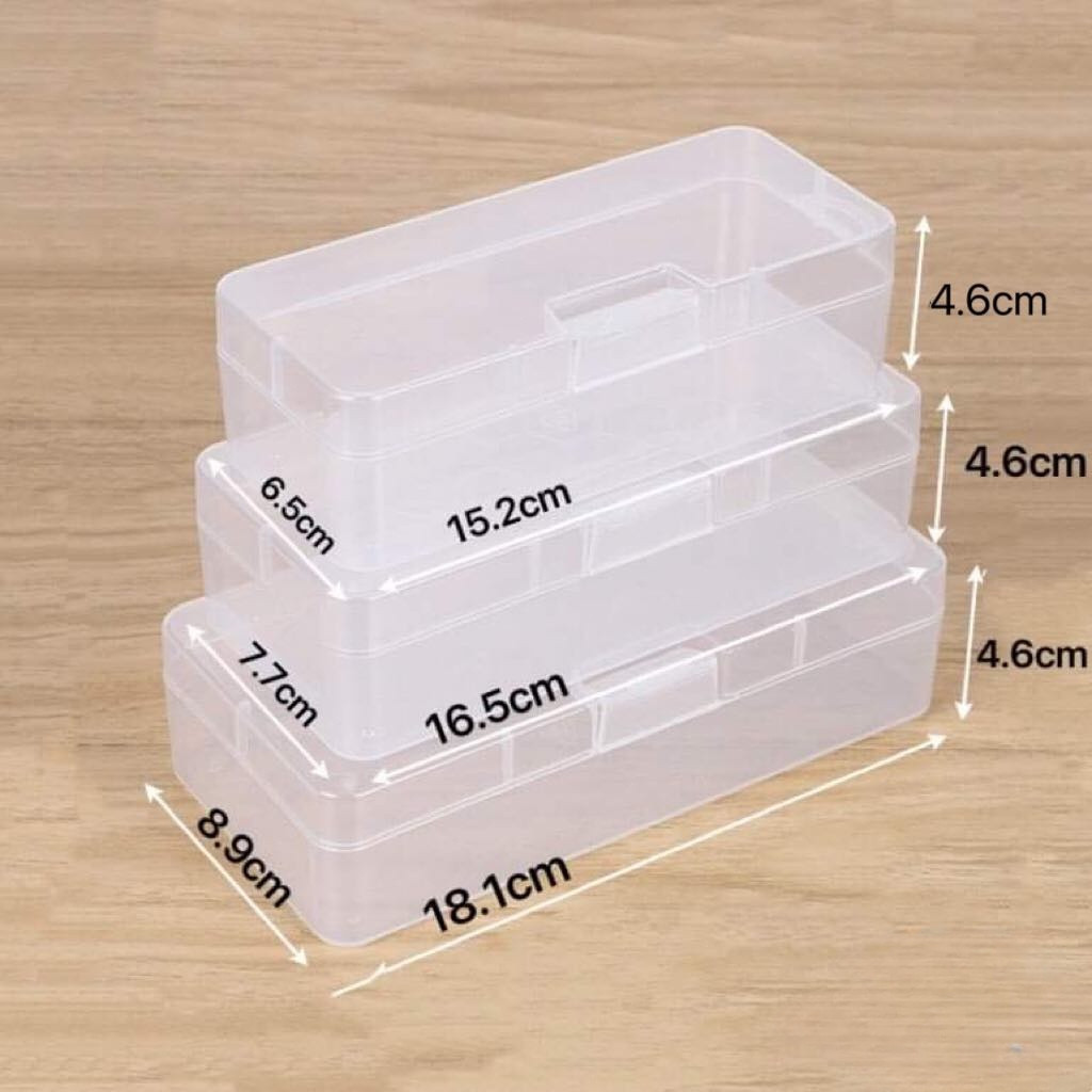 New Transparent PP Square Plastic Storage Box Multipurpose Jewelry ...