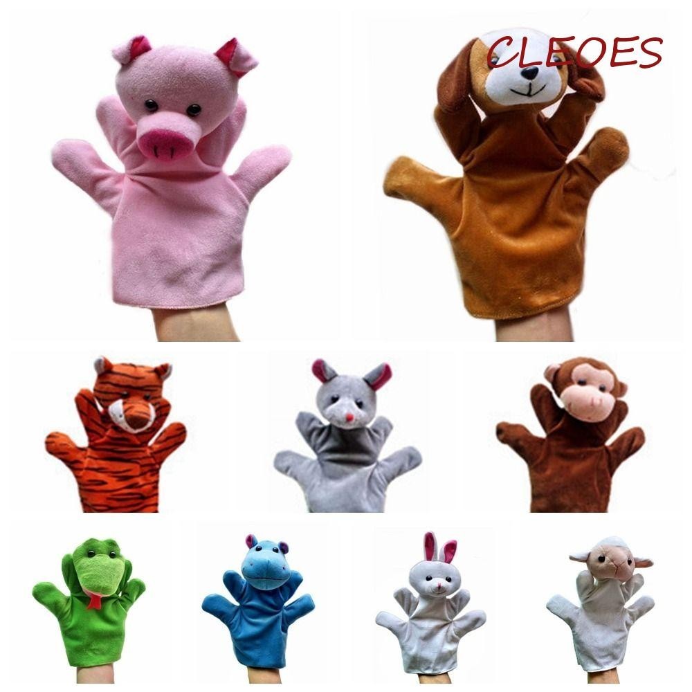 CLEOES Hand Puppets For Animal, 24 Types Plush Toy Adorable Hand ...