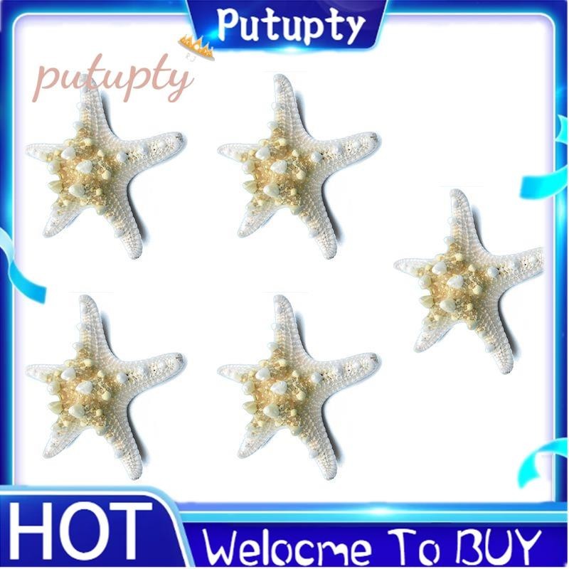 【Putupty】5Pcs/lots crafts white bread sea shell starfish, fashion home ...