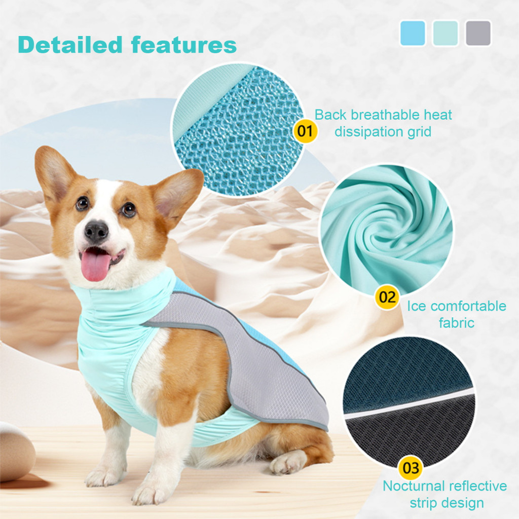 surpriseprice| Dog Safety Vest with Ice-feeling Fabric Lightweight Dog ...