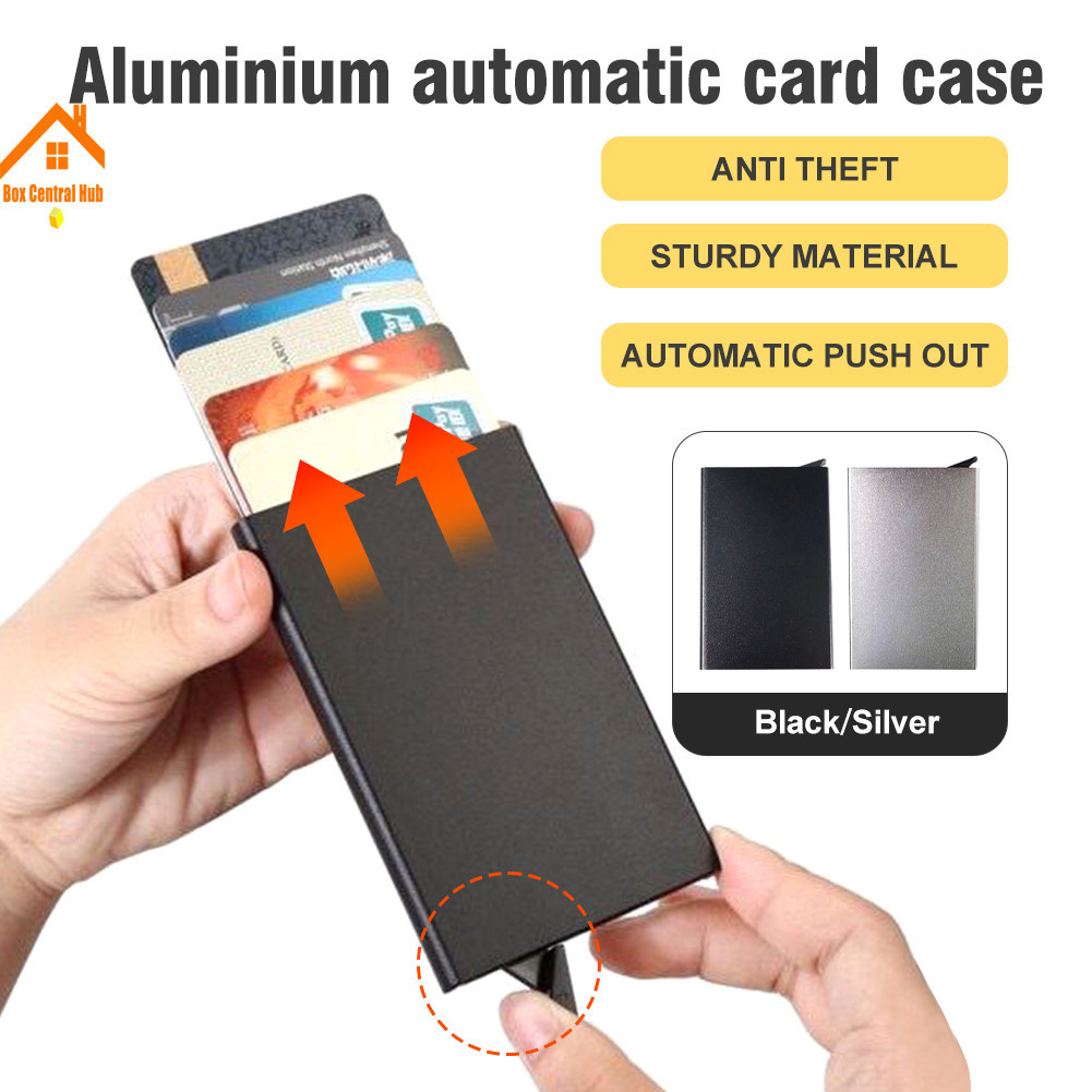 7-8 Cards Wallet Automatic Credit Card Ultra-Thin Aluminum Automatic ...