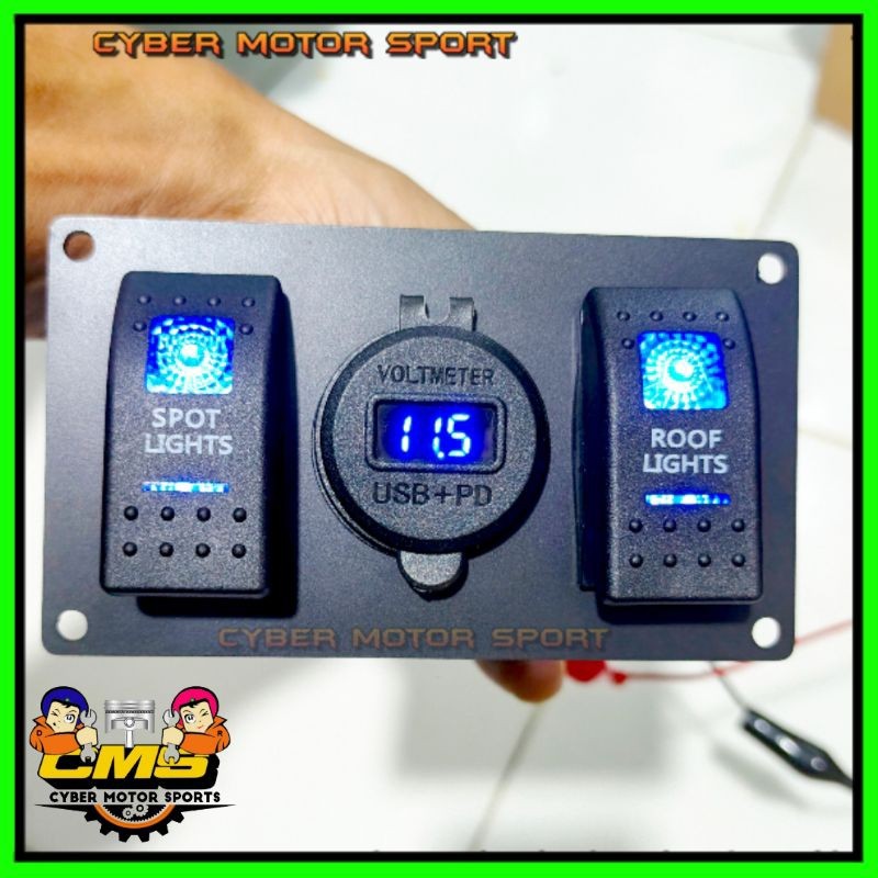 Universal car add on panel interior Dashboard. panel switch 2 LED ...