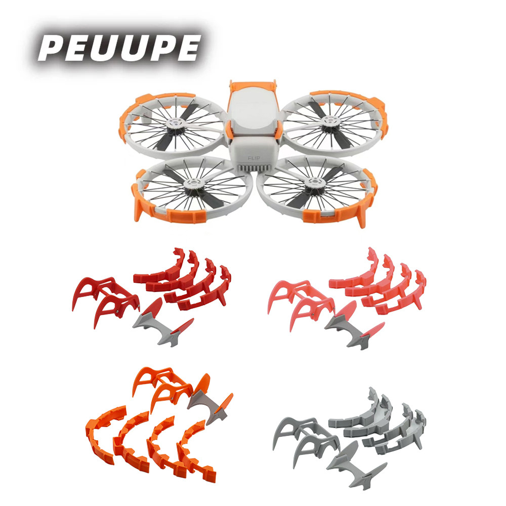 Protector De Hélices Para DJI Flip, Marco Anticolisión De TPU En Verde, Pack De 4 Piezas
