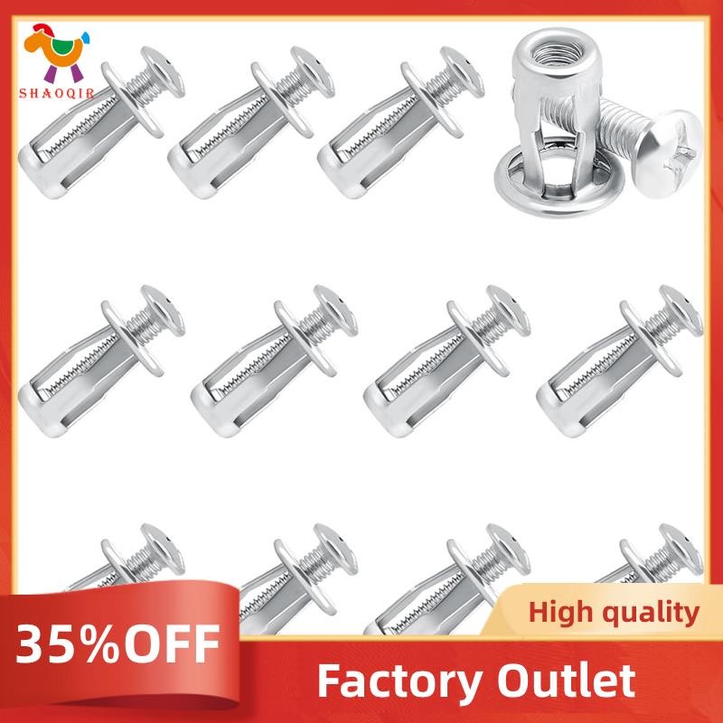 12 PCS Hollow Door Anchor Screws Set Hollow Metal Cavity Fixing M6 Jack ...