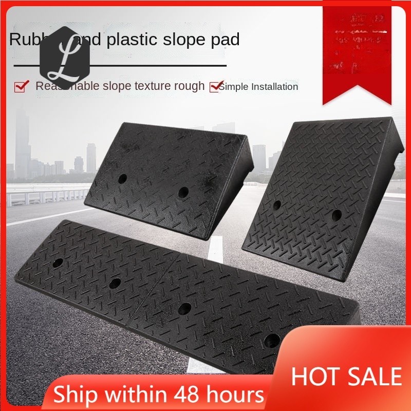 Portable Durable Triangle Rubber Step Mat Ramp Mat Car Climbing Uphill ...