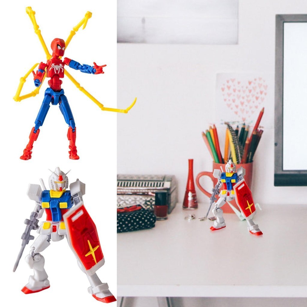 Action Figure Gundam DIY Model Robot Action Spider Man Decorative Multi ...