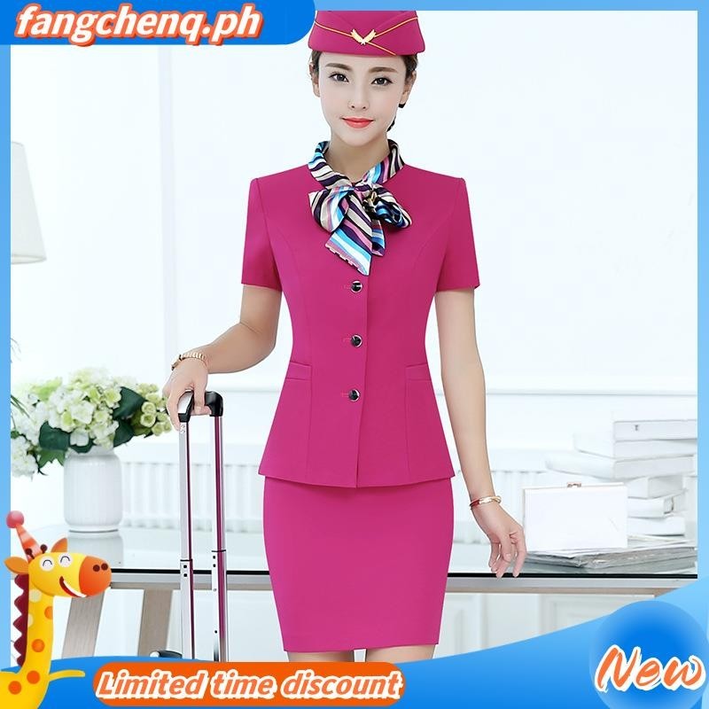 Stewardess Uniform Beauty Salon Workwear Suit Female Hotel Front Desk ...