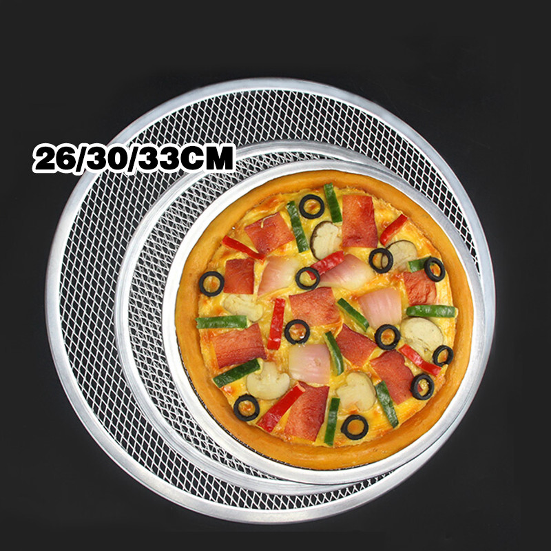 1pcs Non Stick Pizza Screen Pan Aluminium Pizza Baking Tray Stainless