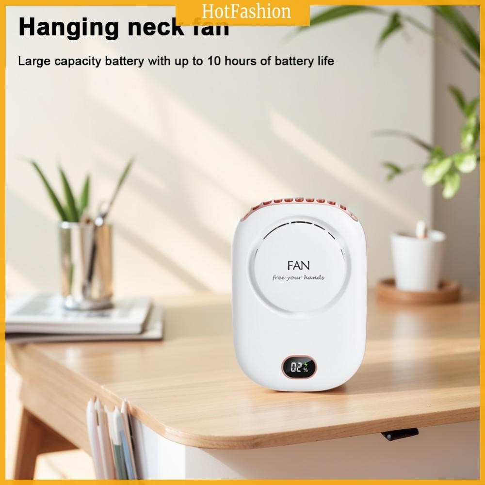 【Local Delivery】Portable Neck Fan Rechargeable Hands Free Bladeless Fan ...