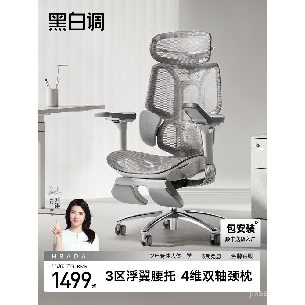 Black and White Tone E3Structural Master pro Ergonomic Chair Computer ...
