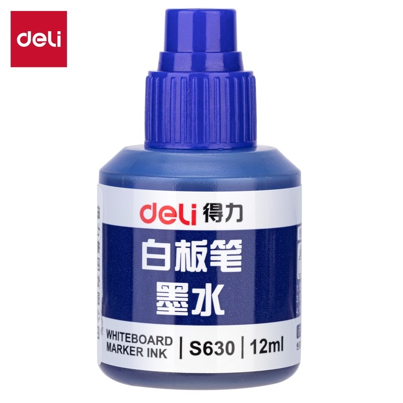 Deli 12ML Whiteboard Ink Black/Red/Blue S630 | Shopee Philippines