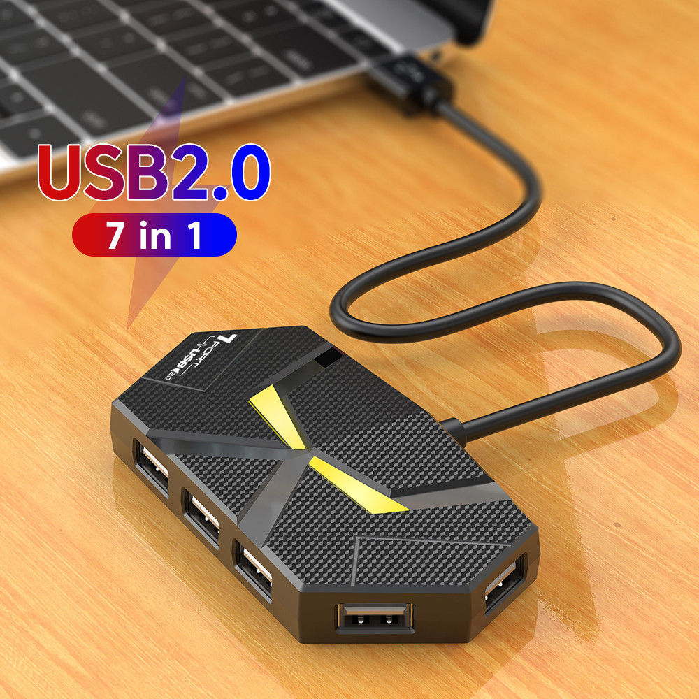 Colorful atmosphere light HUB4 port 7 port 2.0 splitter expansion ...