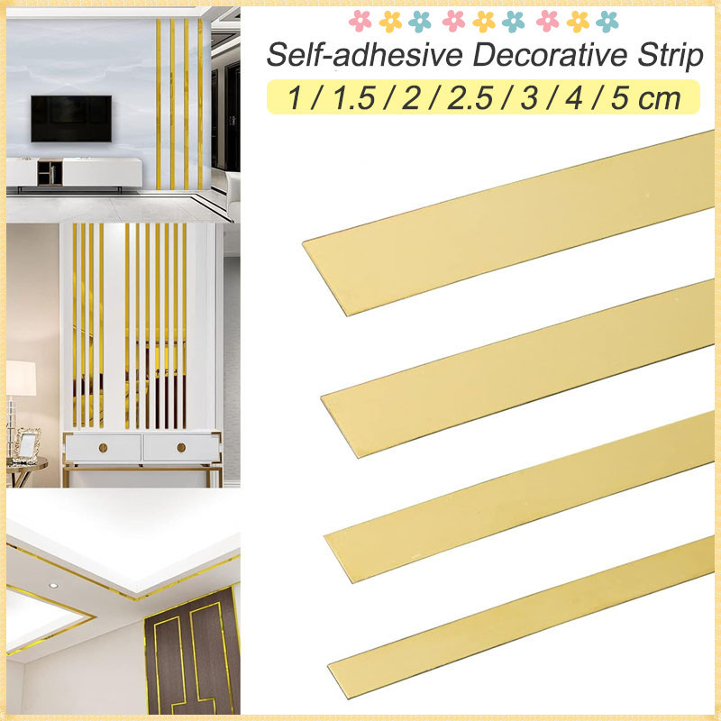 5M Stainless Steel Selfadhesive Decorative Strip Background Wall