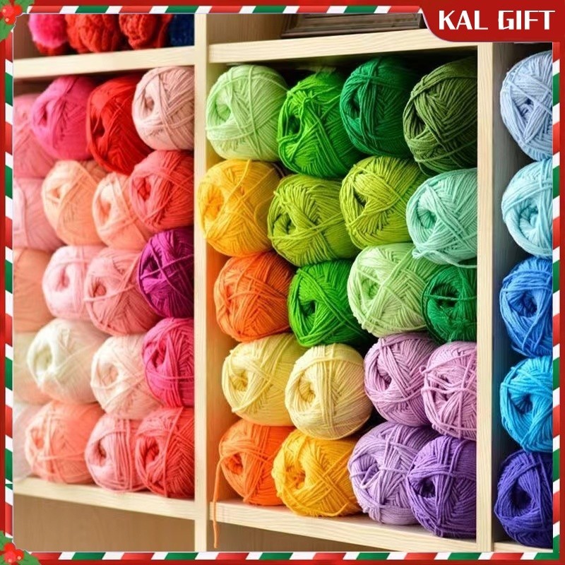 KALIU GIFT 5 Plys 50g Smooth Milk Fiber Knitting Wool Crochet Yarn Milk