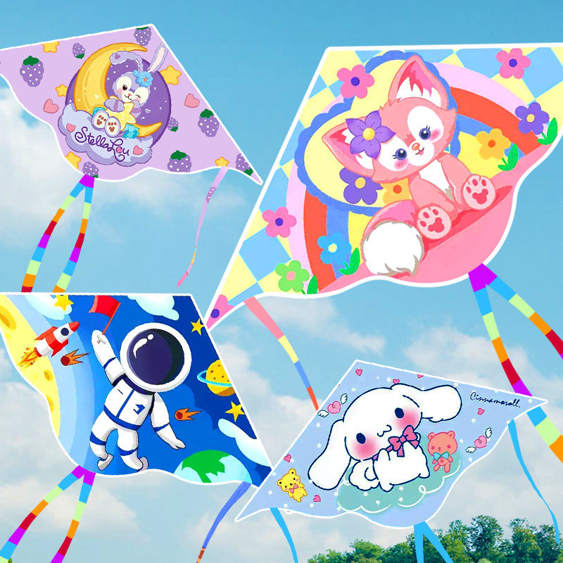 Cartoon Kuromi My Melody Cinnamoroll Children's Kite Toy Breeze Easy-to ...