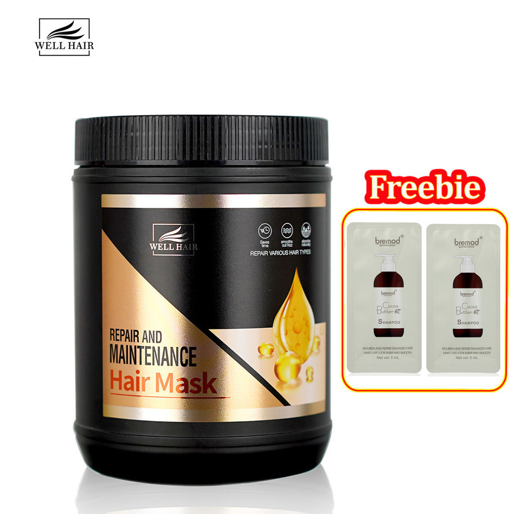 Bremod Hair Conditioner & Shampoo 400ml with Well Hair Mask 1KG Care Treatment Frizzy Hair