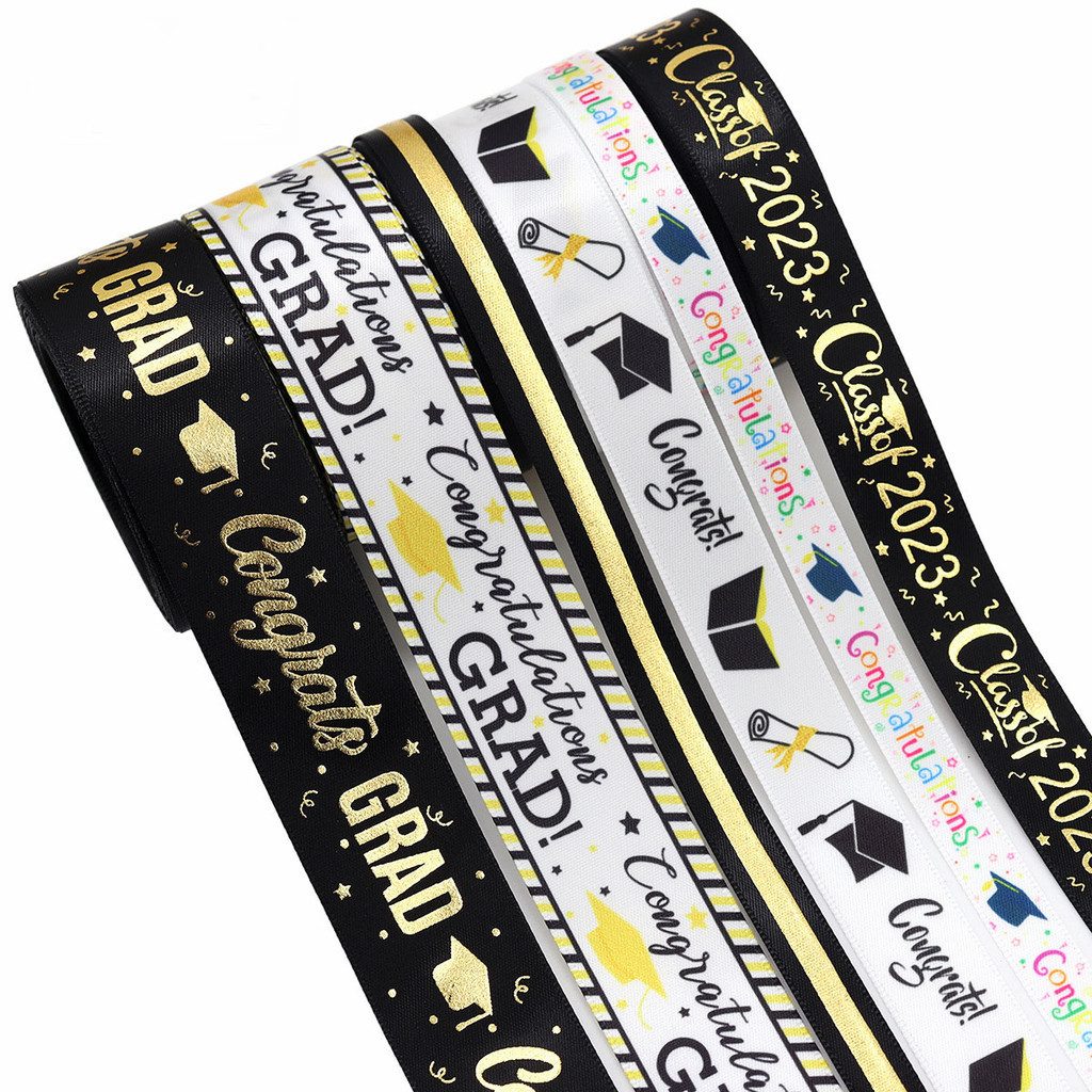 5 Meters Graduation Season Congratulations Ribbon DIY Handmade Bow ...
