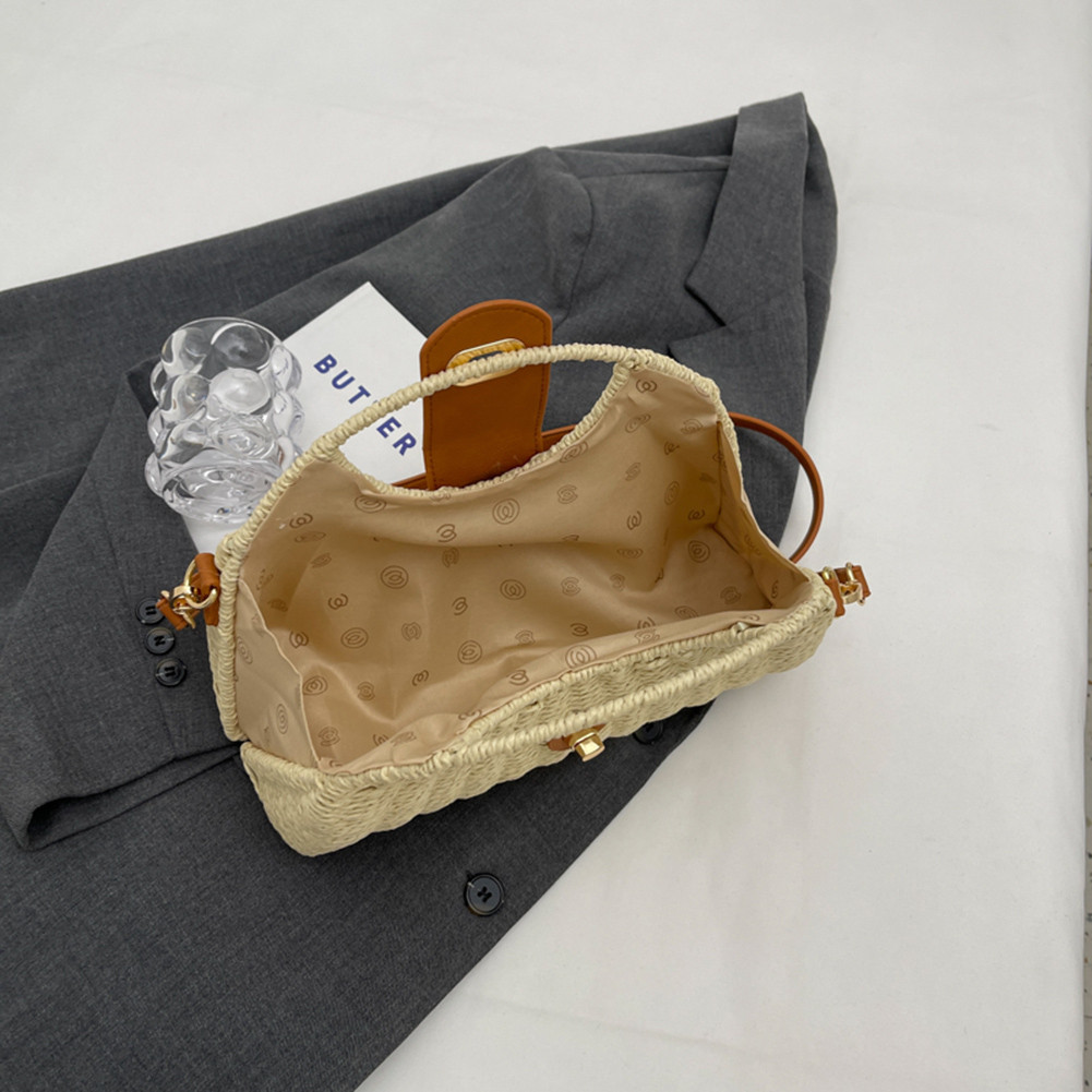 Local Delivery】Women Crossbody Bags Handmade Casual Woven Shell