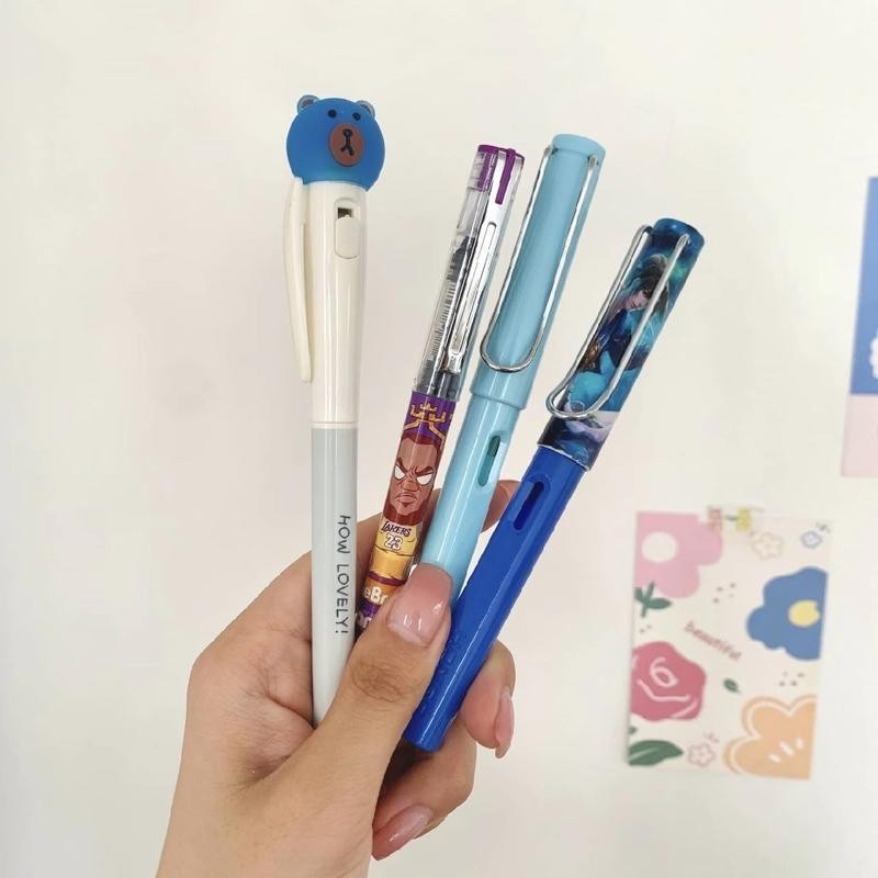 Set of 4 fountain pens with cartoon characters, super cool fountain ...