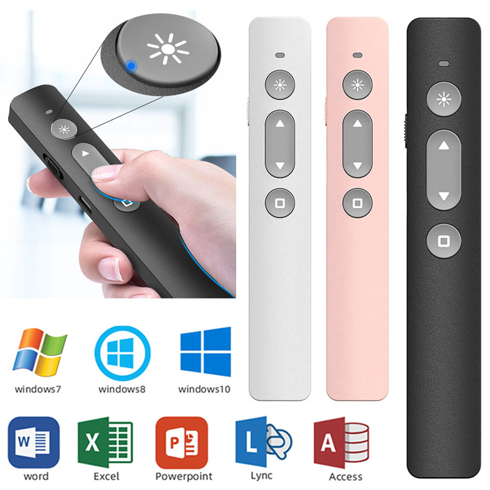 Wireless Presenter Remote Clicker PowerPoint Presentation Laser Pointer ...