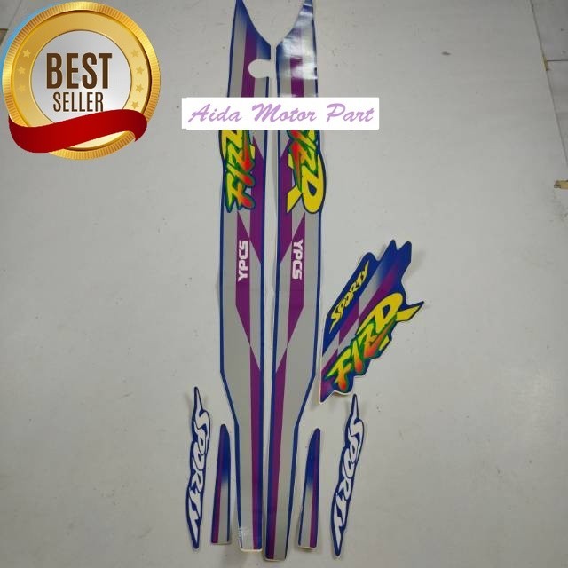 Striping Polet Sticker for yamaha fizr fiz r 1995 1996 sporty Blue list ...