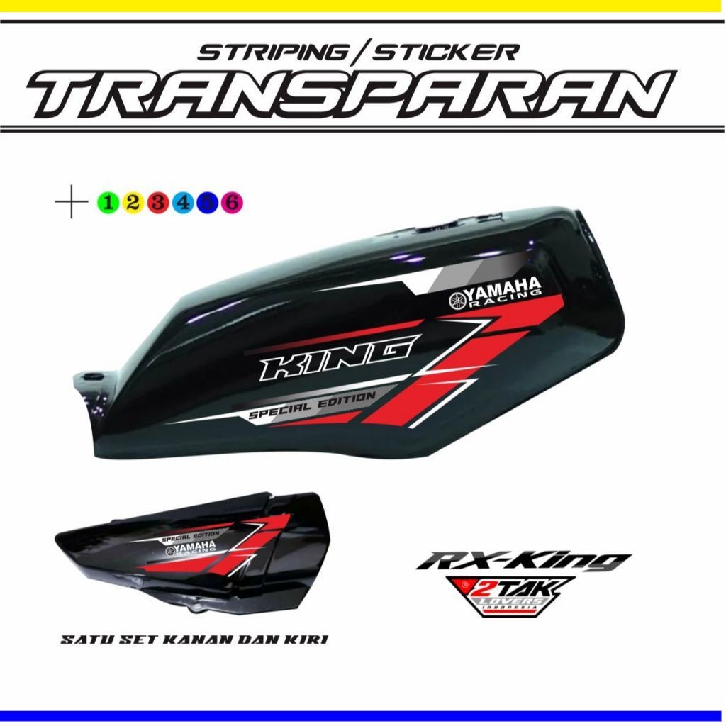 Rx KING MOTORCYCLE STICKERS TRANSPARENT UV CLEAR COOL MOTIFS VARIATIONS ...