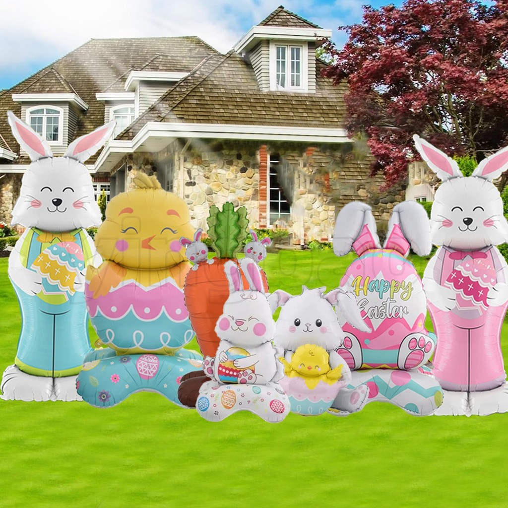 150cm Indoor Outdoor Standing Easter Rabbit Balloon Bunny Eggs/Chick ...
