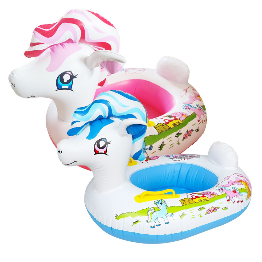 Inflatable Fun Boat Swimming Pool Float Kids Baby Floater Swim Ring ...