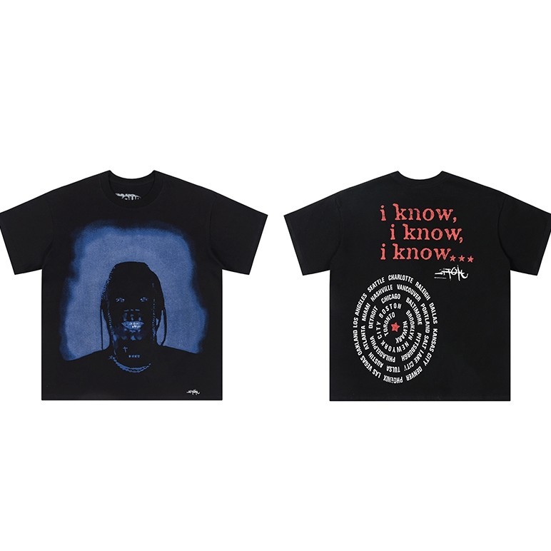Travis Scott x Ut0pia Tour Utopian Union * Tour Thrilling Face Short ...