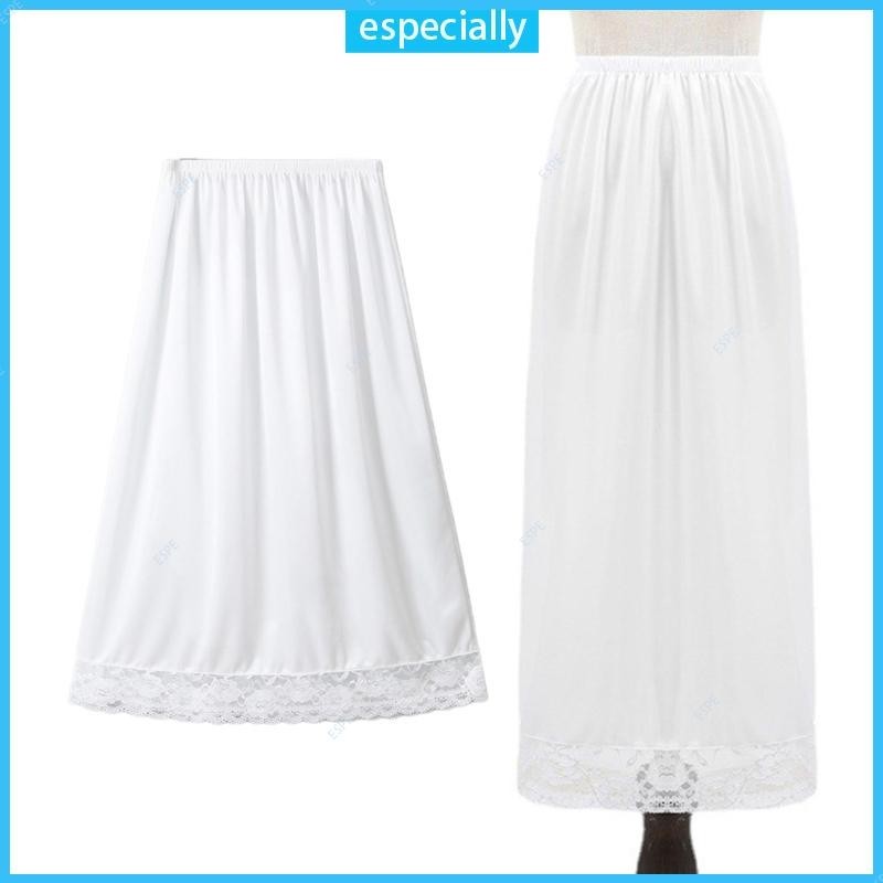 CAMDOM 3 Hoops Trim Half Slip Girl Elastic Waist Victorian Cage Pannier