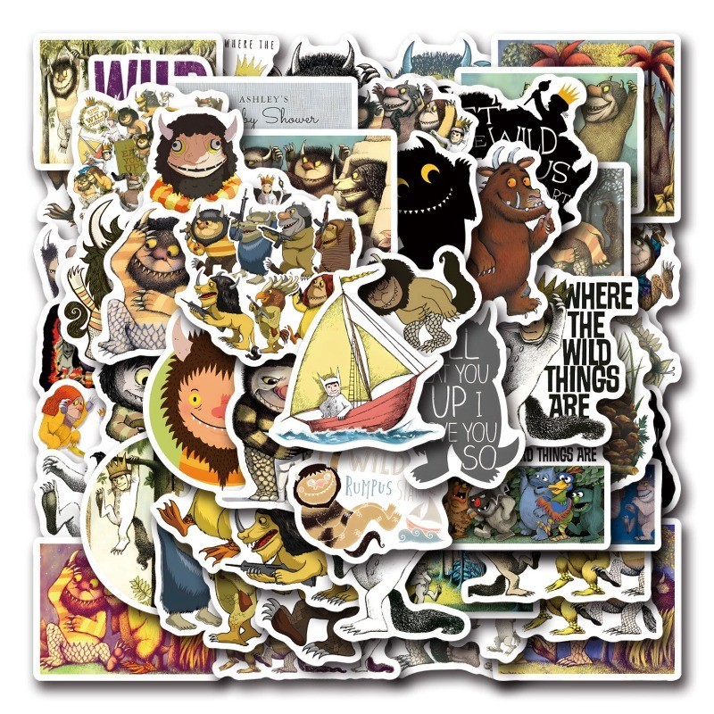 Z&M 55Pcs/Set Where The Wild Things Are Stickers Waterproof Stickers ...