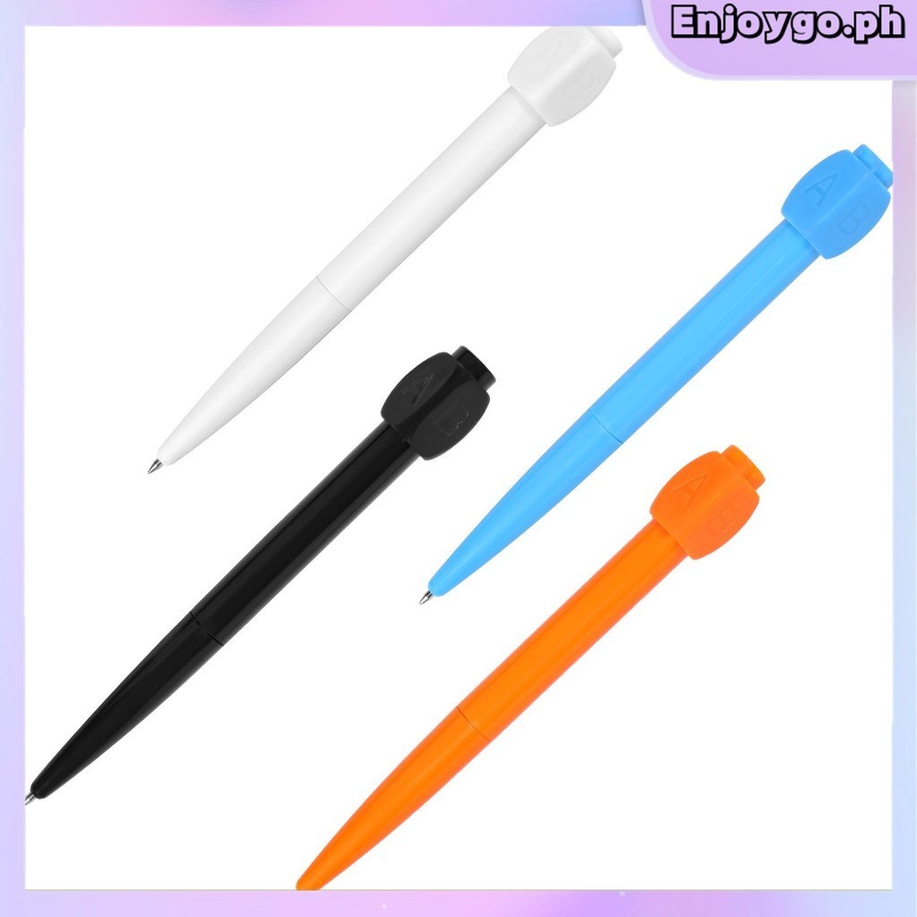 4Pcs ABCD Rotating Pen Stress Relief Black Gel Pen Answer Pen ABCD Pen ...
