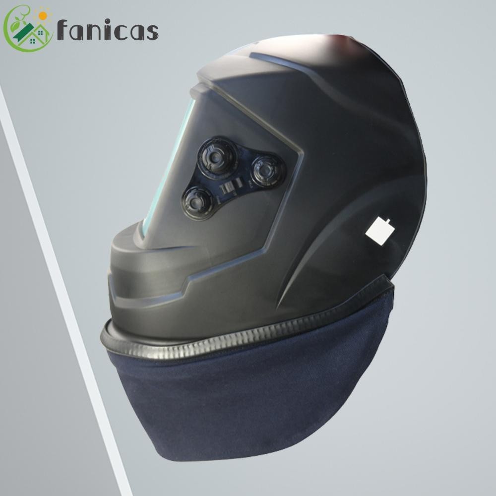 NICENEEDED Welding Helmet Bib Cover – Black Anti-Scald Splash Scarf, Removable Flame-Resistant Face Protector For Welders