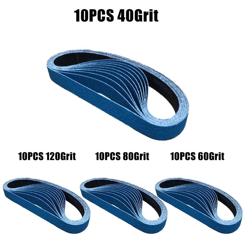 110PCS Zirconia Sander File Sanding Belts 40/60/80/120 Grit 20mm X