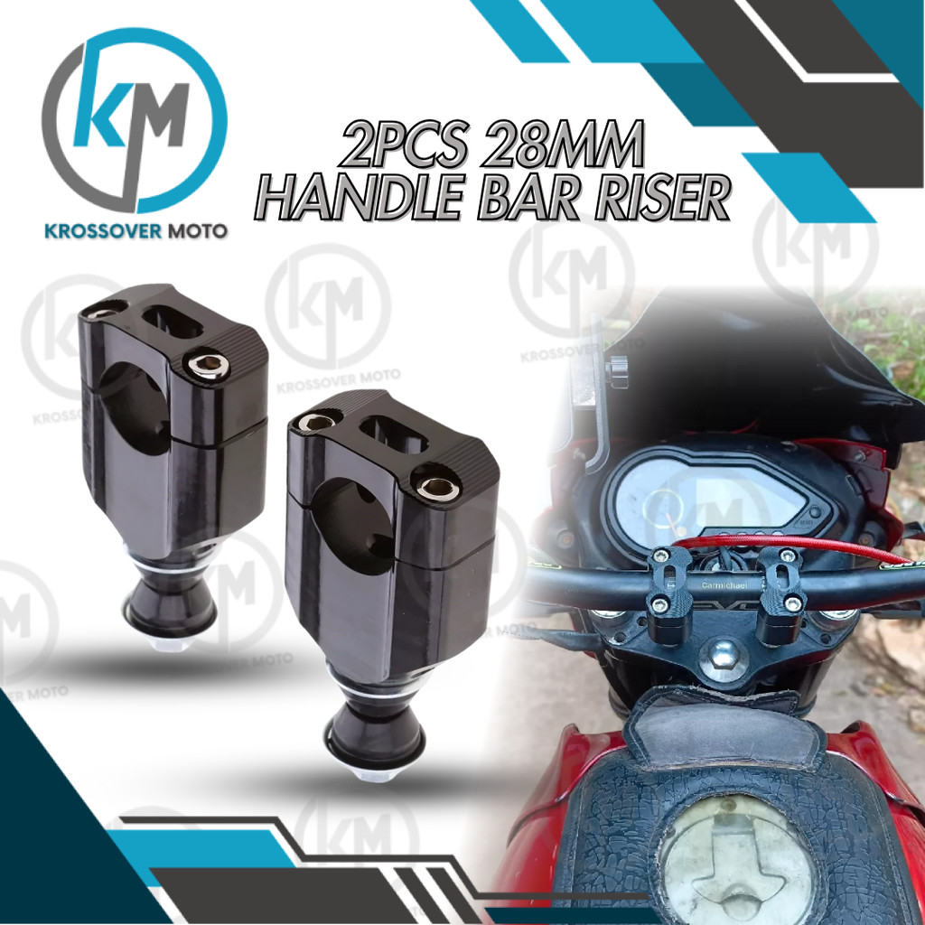 1 PAIR HANDLEBAR RISER 28MM WITH TAIL FOR MOTORCYCLE [KM] | Shopee ...