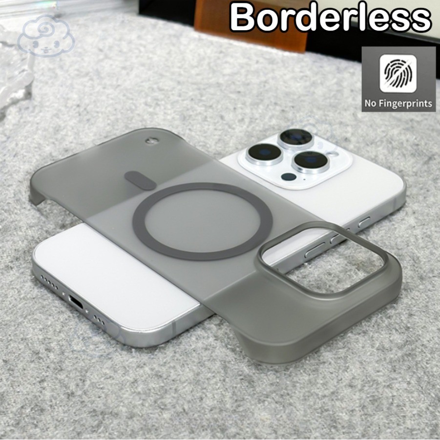 【No Fingerprints】Borderless Matte Ultra-Thin Clear Magnetic Casing for ...