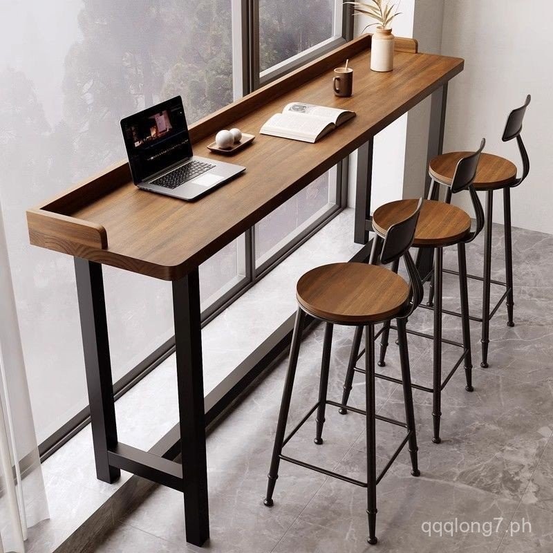 Xinjiang Free Shipping New Balcony Bar Table Simple Solid Wood Long ...