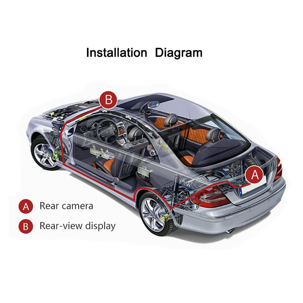 TFT LCD Color Display Monitor Support Car Camera Reverse Camera Dash ...
