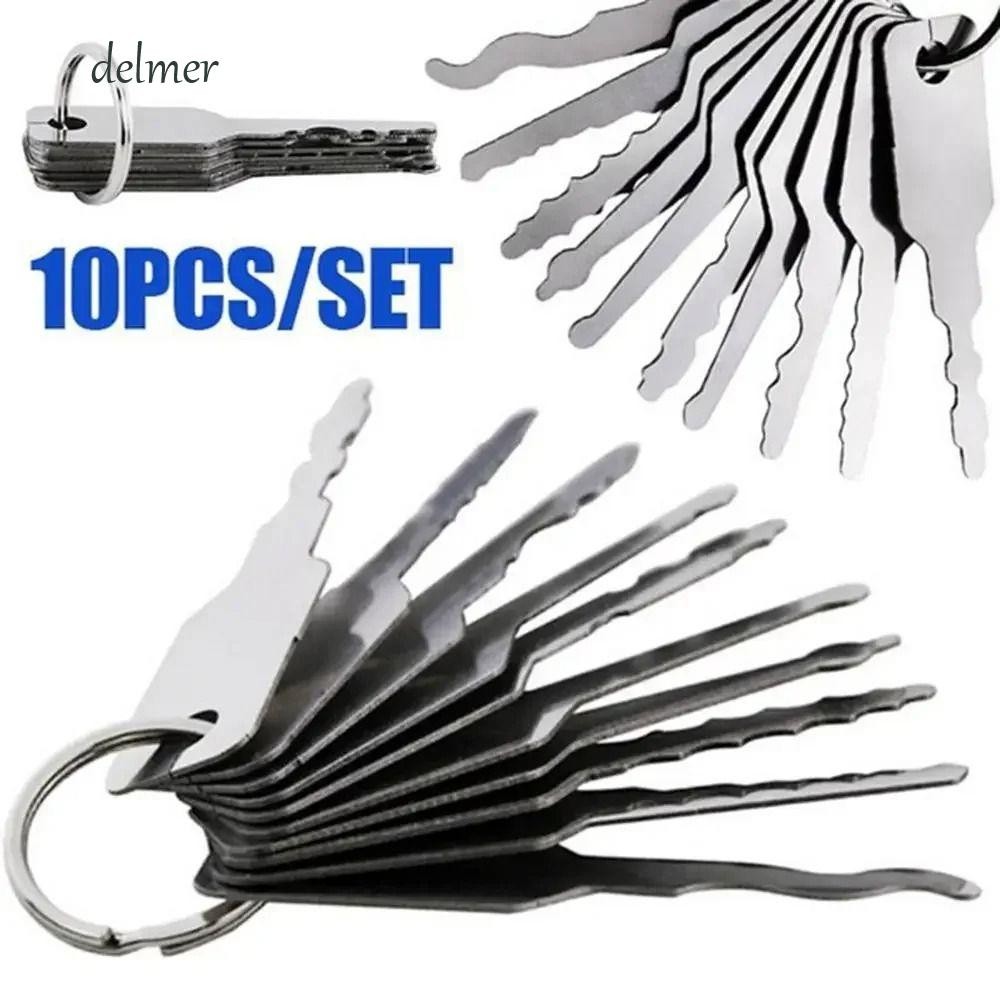 DELMER 10pcs/set Door Open Keys, Durable Wear-resistant Jiggler Keys ...