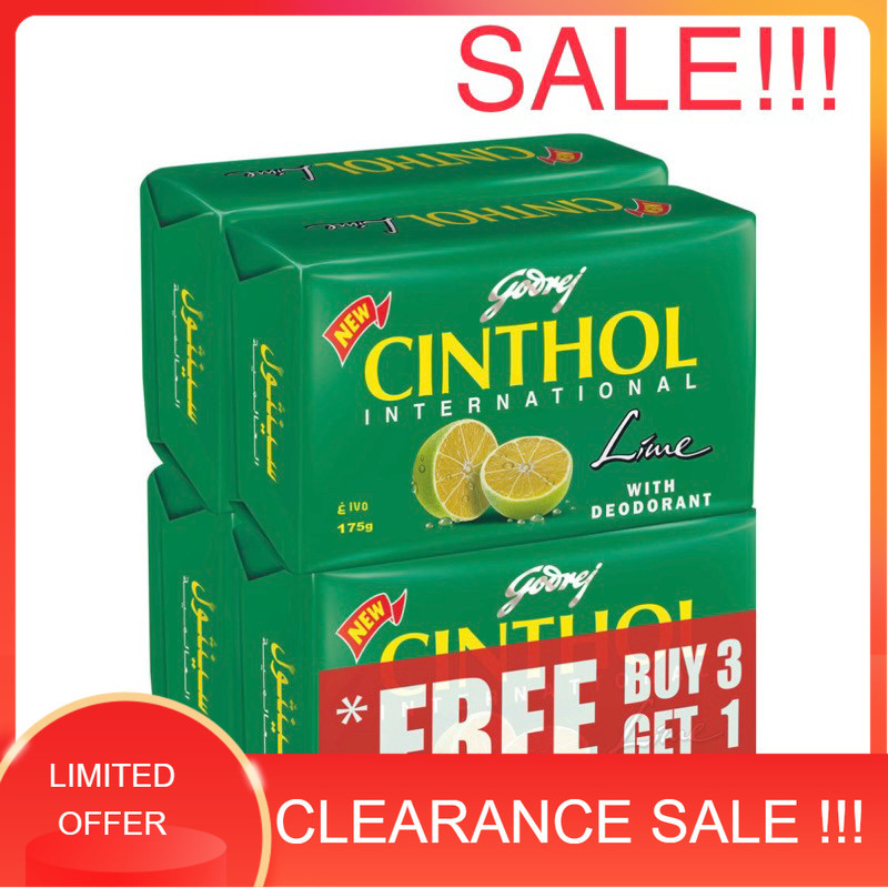 1 PACK Cinthol Bath Soap (175g x 4pcs / 125g x 6pcs) - Lime/Herbal ...