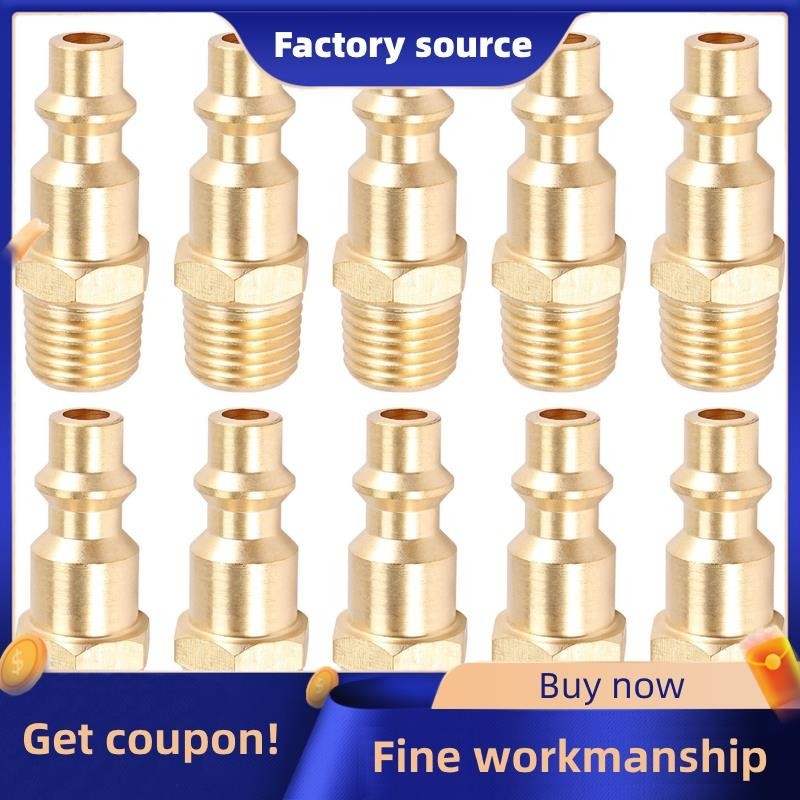 Brass 1/4 Inch NPT Male Air Hose Quick Connect Adapter,Air Coupler Plug ...