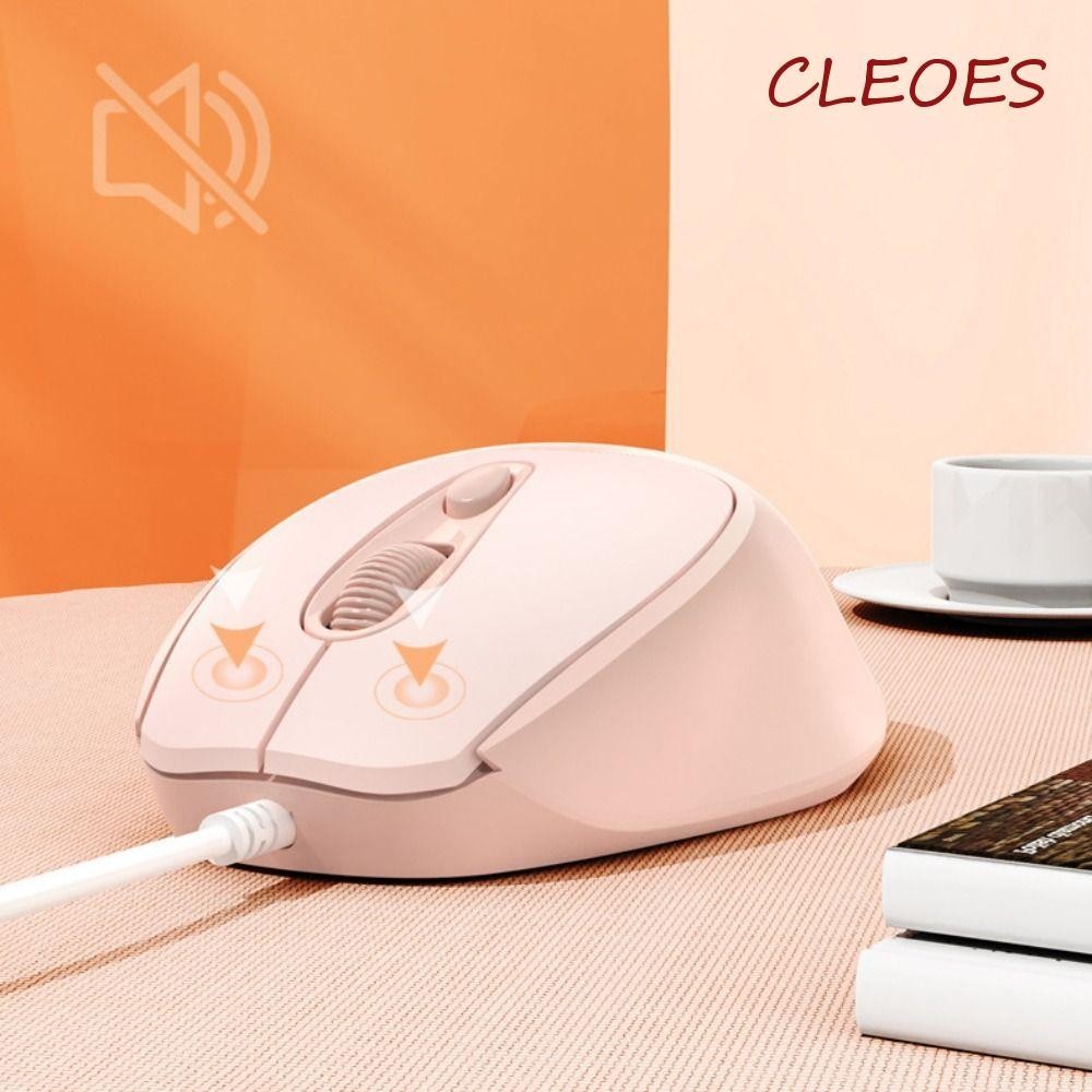 CLEOES Wired Mute Mouse, ABS Type C Type C Wired Mouse, Cute Mause USB ...