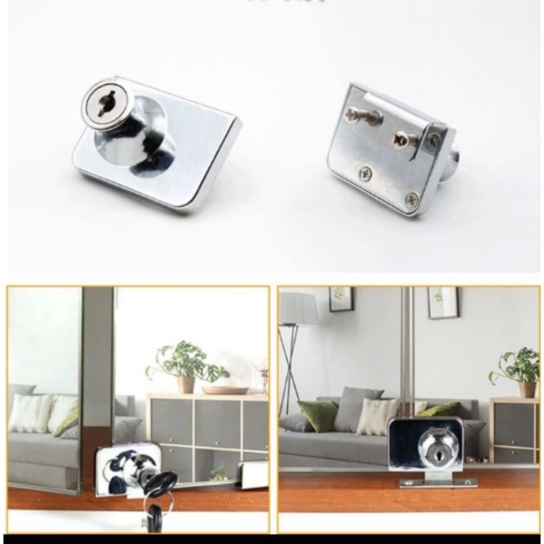 PERFORMA CABINET GLASS DOOR LOCK SINGLE OR DOUBLE SHOWCASE PUSH SLIDING ...