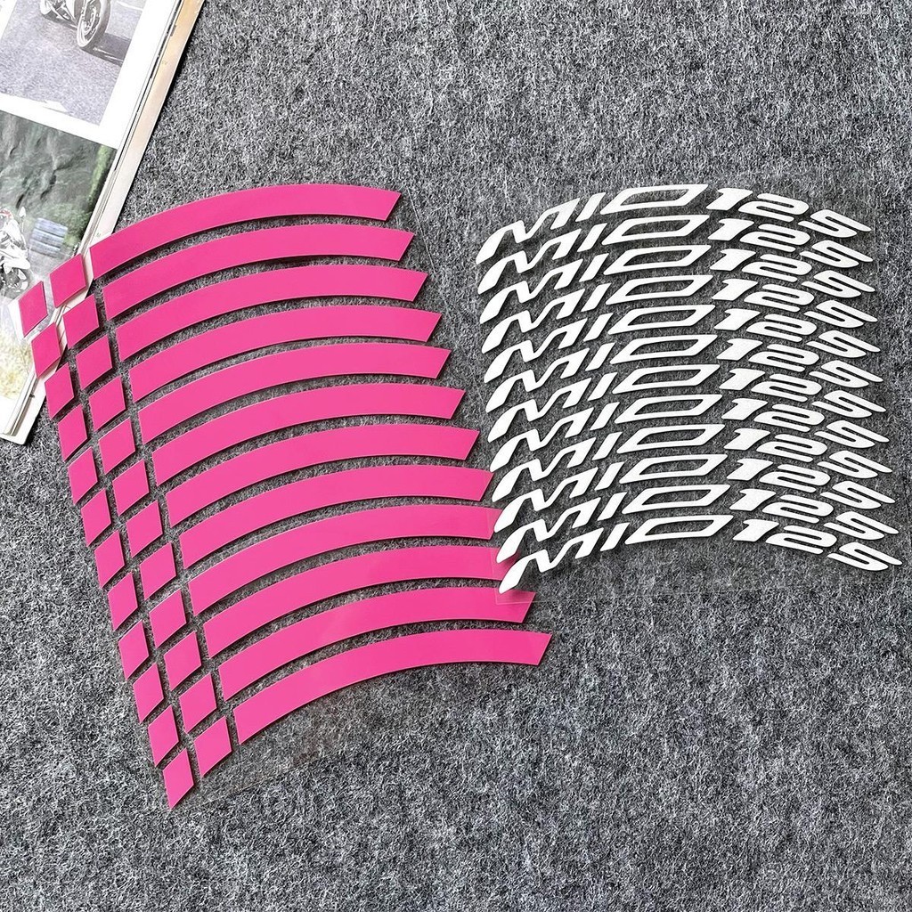 MIO125 Motorcycle Wheel Stickers for Honda 14 Inch MIO Tire Edge ...
