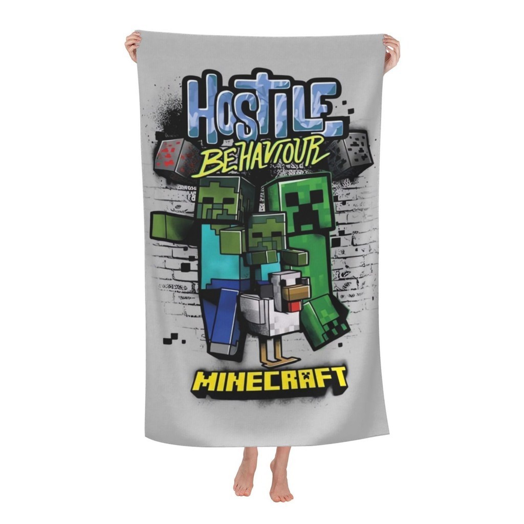 Minecraft Custom Bath Towel Travel Beach Towels Soft Face Towel ...