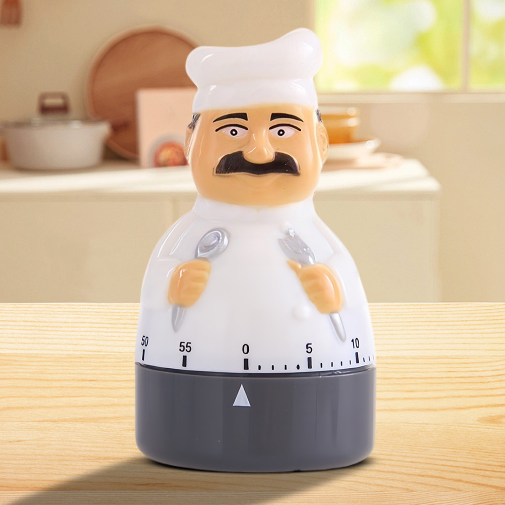 Cartoon Chef Shaped Kitchen Timer Countdown Electronic Timer Mechanical ...