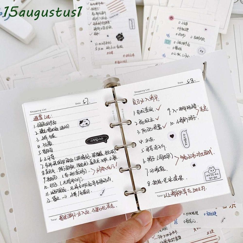 AUGUSTUS M5 A8 Loose-Leaf Notebook Refill Paper, 50Sheets 5-hole Inner ...